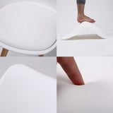 4X Retro Dining Cafe Chair Padded Seat WHITE V274-FT-J900-WH4