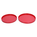 2Pcs/Set Red Round Tray Tea Cup Fruit Dessert Plate Serving Tray for Hotel Restaurant Home V1294-YM0901-3118210229211
