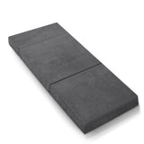 Giselle Bedding Foldable Mattress Folding Foam Bed Mat Single Grey FOAM-MFM-CU01-VEL-GY