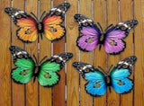 10.6" Metal Butterfly Wall Decor, Butterflies Indoor Outdoor Hanging Wall Art for Patio Garden Yard V1237-ZY-203-2399