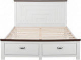 Artiss Queen Wooden Bed Frame and 2 Bedside Table Bedroom Furniture Set WBED-F-RAWDO-Q-BS-06-BGX2