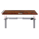 Artiss Standing Desk Motorised 140CM Rustic Brown HASD-114G-GYDF-RBDB-140