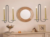 2 pc Wall Mounted Hanging Candle Holder Candlestick Sconces Black Wall Decor V1189-LWWAL-20260327-04613