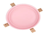 Fruit Salad Dessert Bowl Ceramic Bowl with Frame Big and Round Easy to Clean and Safe for FamilyPink V1294-YM0714-3118210285711
