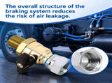 Universal Front Wheel Air Brake Cutoff Valve, 18mm Rustproof Alloy, Stable Airflow Control for Heavy V1369-AZ3-W-08509
