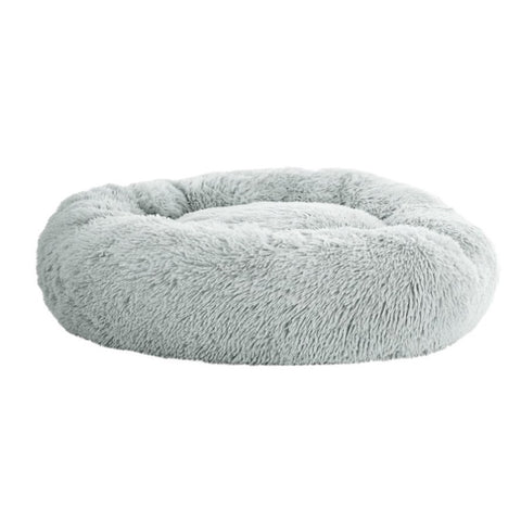 i.Pet Pet Bed Dog Cat 90cm Large Calming Soft Plush Light Grey PET-BED-D90-LTGR