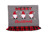 6pcs Xmas Chair Back Cover Linen Plaid Dining Chair Slipcover Protector for Home Hotel Kitchen V1294-YM0901-210618ZQ3146