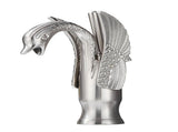 Swan-Shaped Bathroom Faucet Single-Handle Single-Hole Sink Faucet, Deck-Mounted, Short Model, V1107-113-02604-WHI-19CM