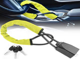 Steering Wheel Lock - Belt Lock - with 3 Keys - Yellow - Universal - Steering Wheel Anti-Theft V1188-NK-BOL-640