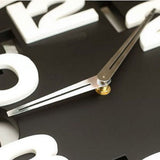 Modern Minimalist Black Wall Clock, Silent Non-Ticking, Hard Plastic, Contemporary Home Decor, 1 V1370-AZ4-11561