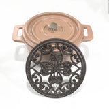 Decorative Flower Cast Iron for Dining Table Or Kitchen Use Hot Dishes and Pots Holder Heat V1370-AZ4-12578