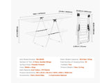 2-Tier Foldable Clothes Drying Rack with Sock Clips & 31 Drying Rods White V952-LDSLYJAX6014YHE3H001V0