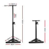 Alpha Speaker Stand 67-120cm Adjustable Height Surround Sound Studio Home 2pcs STAND-SPEAKER-X2P-FC2