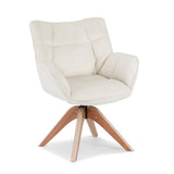 Artiss Swivel Chair Armchair Nursing Velvet White UPHO-H-ARM02-SWL-WH