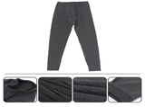 Mens Black Thermal Pants with Dual-Layer Insulated Fabric, Base Layer Bottom for Warmth and Cold V1370-AZ4-14560