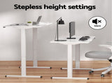 Artiss 120cm Electric Standing Desk with Mini Peal Exercise Bike Home Office SDPE-ET157-120WH-012