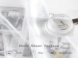 2 Pack White Sheer Curtains, Lightweight Grommet Window Drapes with Light Filtering for Bedroom and V1189-LC-AMZ-00225