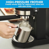 Pronti CM-850D Coffee Machine 20 Bar Espresso Maker with Milk Frother and 1.25L Tank CFM-GTS-850D