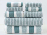 Clearance 8 Pack Plush Absorbent 100% Cotton Bath Towel Set, 2 Bath Towels 4 Hand Towels 2 V1189-WXFWAL-20260319-00313