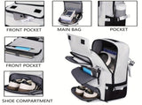 Travel Backpack Multi-Functional Backpack Convertible Backpack Shoe Compartment - Black - Size M V1347-127-09392-BLK-M