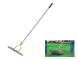Thatch Rake 15in Wide Stainless Steel High Efficiency Ergonomic Grass Rake for Fallen Leaves V1294-YM0901-3111240163811