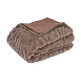 J Elliot Home Rita Woodsmoke Faux Mohair Throw Rug 130 x 160cm V442-IDC-THROW-RITA-WOODSMOKE-RE