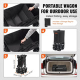 VEVOR Collapsible Folding, 150 L Beach Cart with All-Terrain Wheels, Heavy Duty Folding V952-ZDHYBXSSTCHSMSR84V0