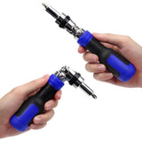 Ratchet Screwdriver 13-In-1 Multi Screwdriver Tool Ratcheting Screwdriver ,180 Degree Pivoting V1192-AZ-W-28818