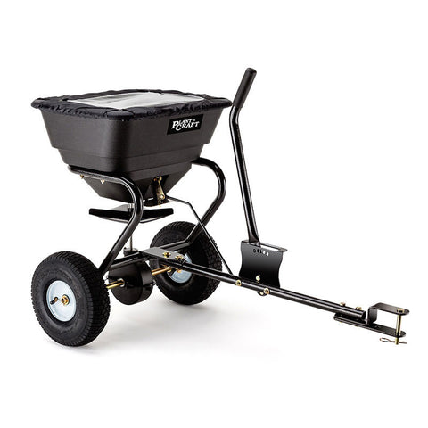 PLANTCRAFT Tow Behind Broadcast Spreader 30kg 26L Seed Fertiliser Tow Rotary V219-MOWCRTPLTAB30