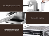 Devanti K7 Cordless Stick Vacuum Cleaner plus Coffee Maker Machine Espresso VAC-K7-GD-CM-06-SS