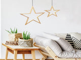 Large Ceiling Bamboo Star LED Hanging Lamp Natural Home Decor Lighting Pendant V563-75164