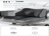 2-piece Black Ergonomic Memory Foam Seat Cushion with Lumbar Support - Breathable Contoured Design V888-ELOSUNG50720