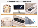 Livemor 4D Massage Chair Recliner SL Track Full Body Zero Gravity Massager Heated AI Body Scan SINA MASCHR-4D-SINA-GY