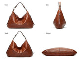 Women's Soft Leather Tote Bags 3pcs Fashion Handbag Wallet Shoulder Purse Set V1263-JX-3524
