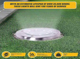 12x Solar Powered LED Buried Inground Recessed Light Garden Outdoor Deck Path V63-831721