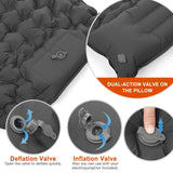 Camping Sleeping Pad with Pillow Built-in Pump Ultralight Inflatable Sleeping Mat Waterproof V1308-DSZKI-320