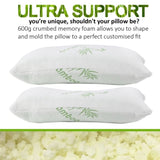 ROYAL COMFORT BAMBOO COVERED MEMORY FOAM PILLOW - 2PK ABM-501760