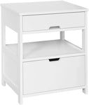 White Bedside Table with 2 Drawers V178-58533