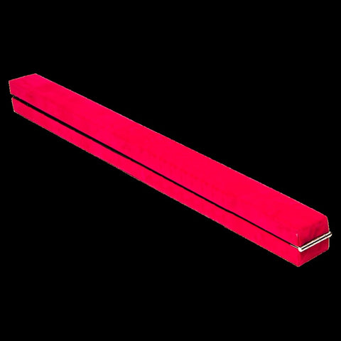 2.4m Gymnastics Folding Balance Beam Pink Synthetic Suede V63-827851