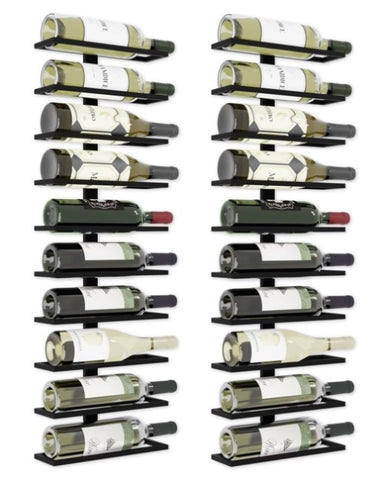 Set 2 Pcs Metal Wall Mount Wine Rack for Wine Bottles, Liquor, Champagne V178-36133