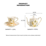 Ears of wheat European afternoon tea coffee cups saucers and teapot V488-TP-EOW,TCS-EOW