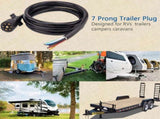 Trailer Wiring Harness,7 Pin Plug,7 Way Wire,6-Feet,Designed for RV Trailers, caravans, Food Vans V1259-DP01-A-5717