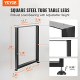 711.2MM Adjustable Furniture Legs, Square Reinforced Steel Office Table legs Set of 2 for DIY, Max V952-FXZTHSGFX28XXZDT7V0