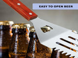 2 Pieces BBQ Extra Long Grill Turner and Grill Spatula, Stainless Steel Barbecue Grilling V1258-DP02-C-316