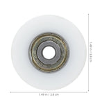 12Pcs Sliding Door Wheel Set White PA6 For Mechanical Hardwares And Corrosion Resistance V1369-AZ3-W-17315