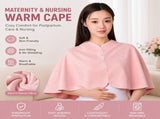 Pink Maternity Nursing Shoulder Wrap Cape Ultra Soft Sakura Fleece Postpartum Shawl, Windproof V888-ELOSUNG53430