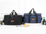 Khaki 23L Extra Large Insulated Cooler Bag with Double Layers - Perfect for Camping, Picnics, and V888-ELOSUNG21916