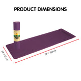 Powertrain TPE Pilates Exercise Yoga Mat 8mm - Dark Purple YM-TPE-DHG-PU