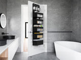 Black Heavy Duty 5-Tier Over-The-Door Hanging Organizer - Space-Saving Storage with Clear Windows & V888-ELOSUNG32039