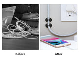 Cord Holder Clips - 12 PCS Black Cord Organizer, Adhesive Charger Wire Cord Clips, Wire V1370-AZ4-06026